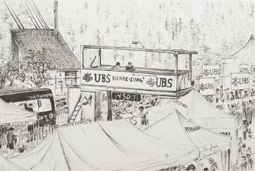 Sierre - Zinal Mountain Race, maaliin 2012. (Muste paperille)